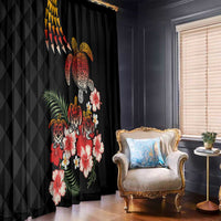 Hawaiian Hibiscus Turtle and Tropical Flower Window Curtain Dynamic Vibe LT03 - Polynesian Pride