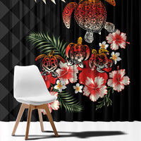 Hawaiian Hibiscus Turtle and Tropical Flower Window Curtain Dynamic Vibe LT03 - Polynesian Pride