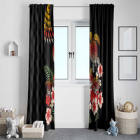 Hawaiian Hibiscus Turtle and Tropical Flower Window Curtain Dynamic Vibe LT03 - Polynesian Pride
