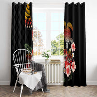 Hawaiian Hibiscus Turtle and Tropical Flower Window Curtain Dynamic Vibe LT03 - Polynesian Pride