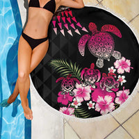 Hawaiian Hibiscus Turtle and Tropical Flower Beach Blanket Sweet Vibe LT03 - Polynesian Pride