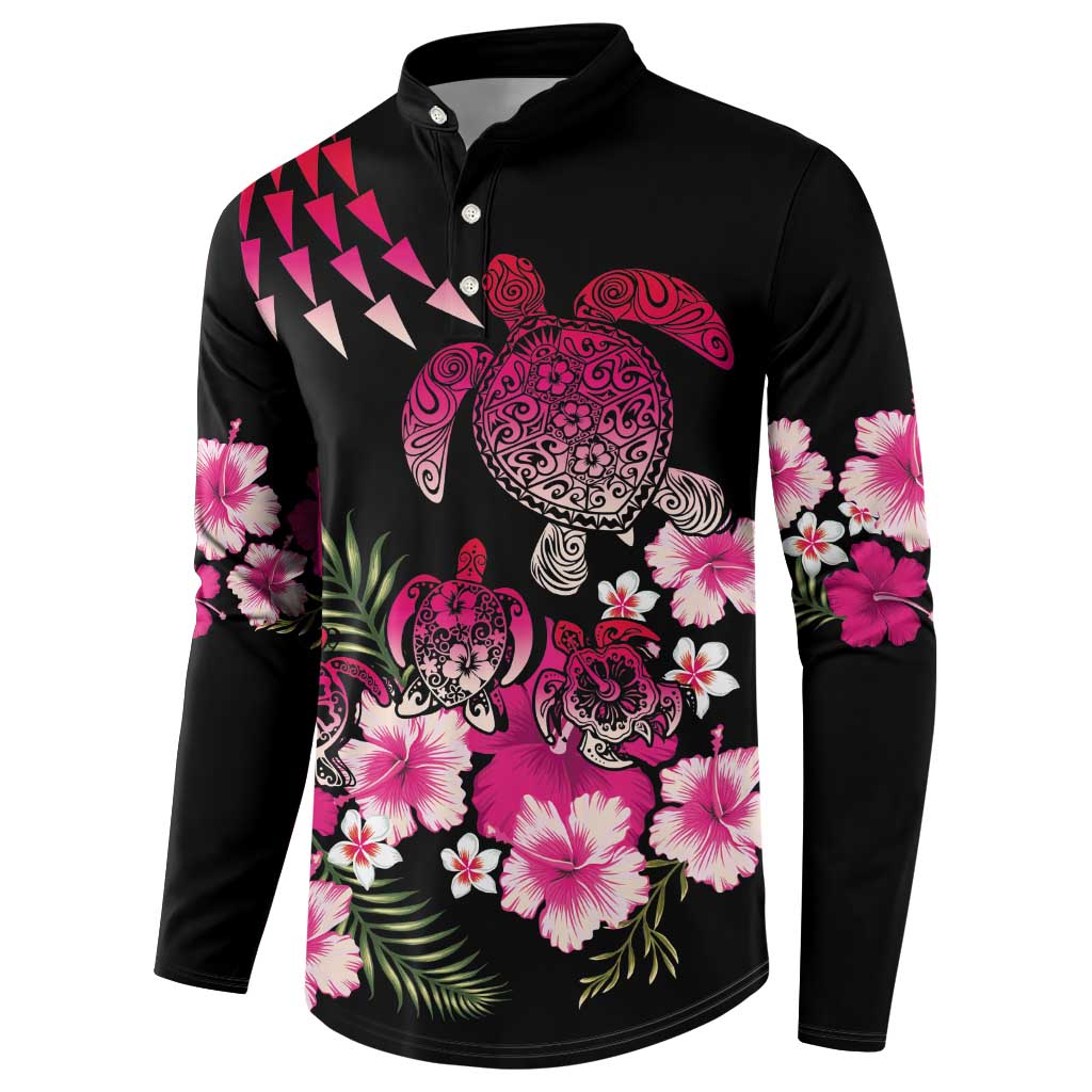 Hawaiian Hibiscus Turtle and Tropical Flower Button Sweatshirt Sweet Vibe LT03 - Polynesian Pride
