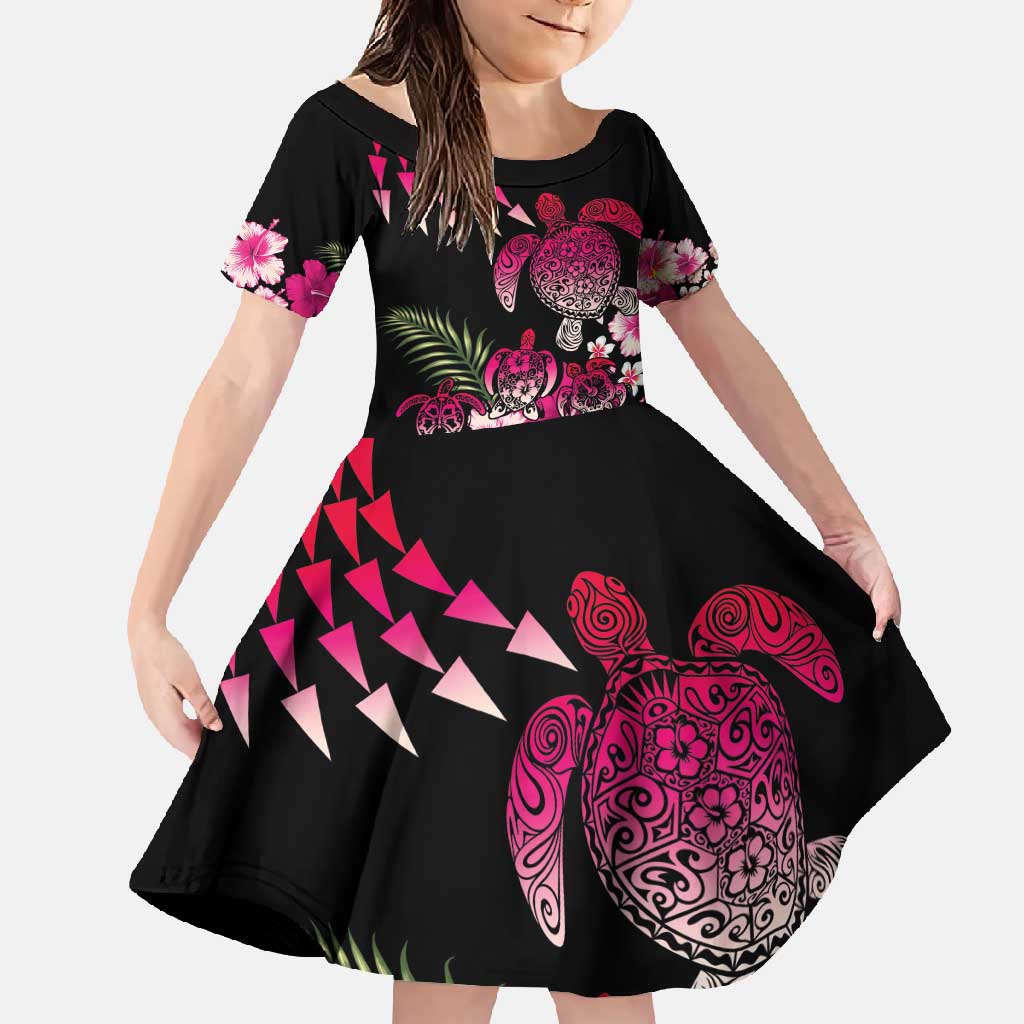 Hawaiian Hibiscus Turtle and Tropical Flower Family Matching Off Shoulder Maxi Dress and Hawaiian Shirt Sweet Vibe