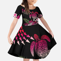 Hawaiian Hibiscus Turtle and Tropical Flower Family Matching Summer Maxi Dress and Hawaiian Shirt Sweet Vibe