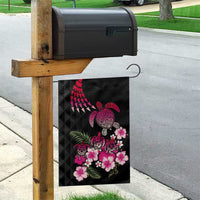 Hawaiian Hibiscus Turtle and Tropical Flower Garden Flag Sweet Vibe