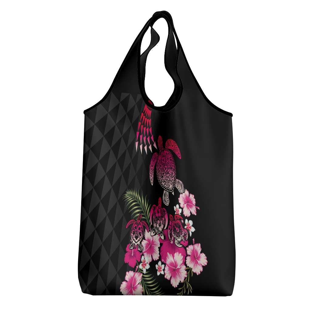 Hawaiian Hibiscus Turtle and Tropical Flower Grocery Bag Sweet Vibe LT03 - Polynesian Pride