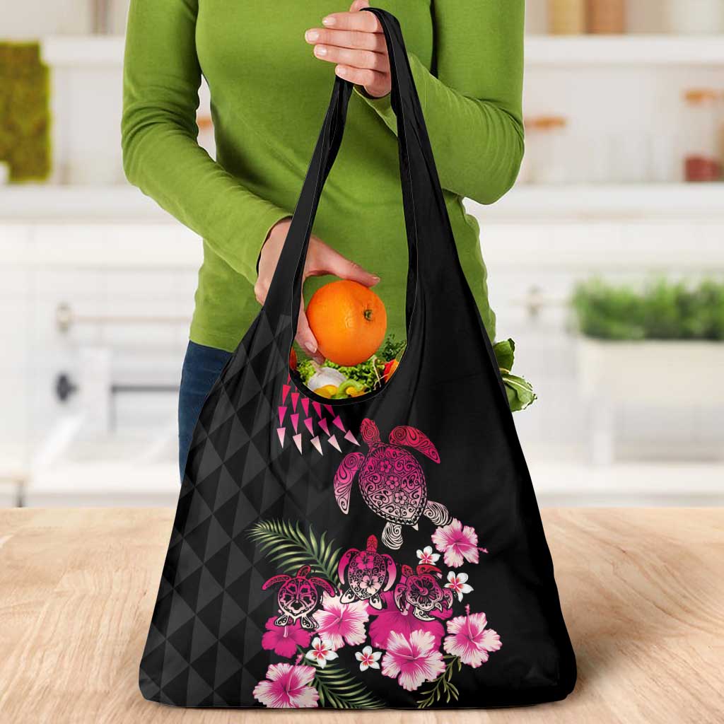 Hawaiian Hibiscus Turtle and Tropical Flower Grocery Bag Sweet Vibe LT03 - Polynesian Pride