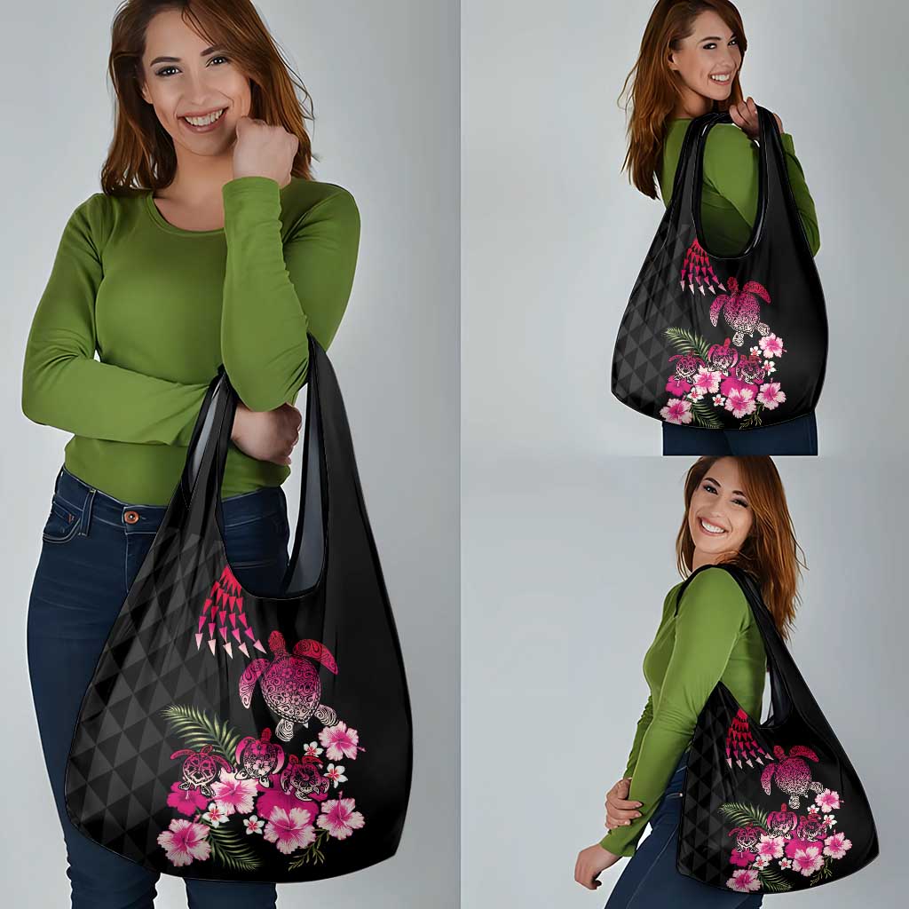Hawaiian Hibiscus Turtle and Tropical Flower Grocery Bag Sweet Vibe LT03 - Polynesian Pride