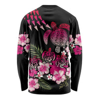 Hawaiian Hibiscus Turtle and Tropical Flower Long Sleeve Shirt Sweet Vibe LT03 - Polynesian Pride
