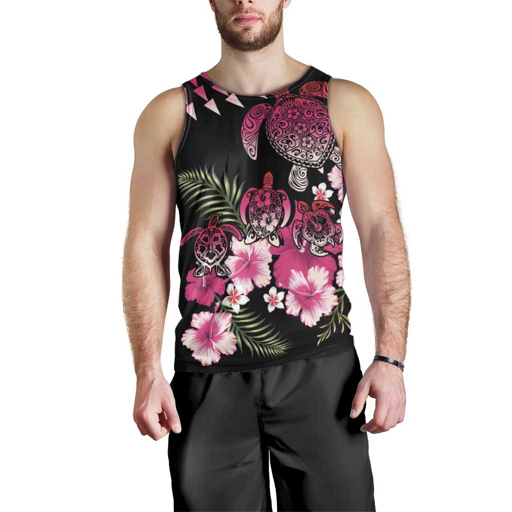 Hawaiian Hibiscus Turtle and Tropical Flower Men Tank Top Sweet Vibe LT03 - Polynesian Pride
