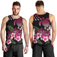 Hawaiian Hibiscus Turtle and Tropical Flower Men Tank Top Sweet Vibe LT03 - Polynesian Pride