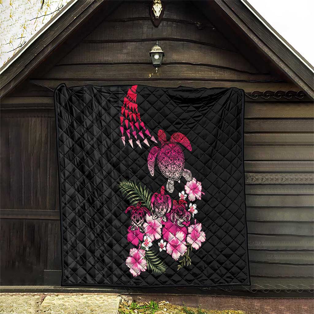 Hawaiian Hibiscus Turtle and Tropical Flower Quilt Sweet Vibe
