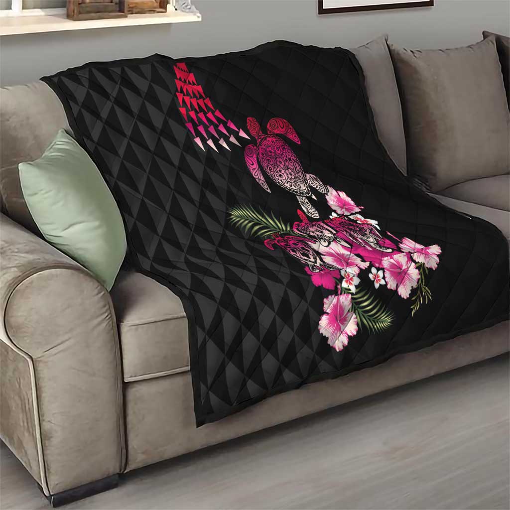 Hawaiian Hibiscus Turtle and Tropical Flower Quilt Sweet Vibe
