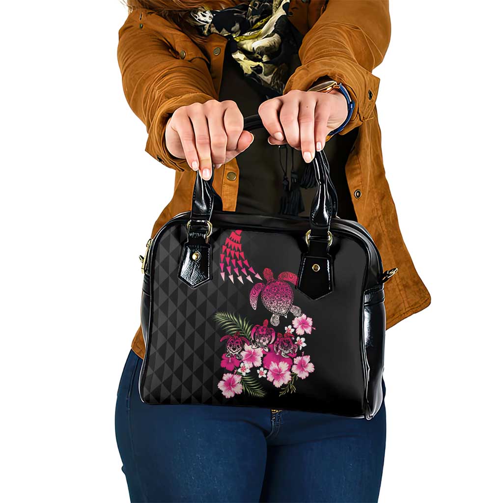 Hawaiian Hibiscus Turtle and Tropical Flower Shoulder Handbag Sweet Vibe