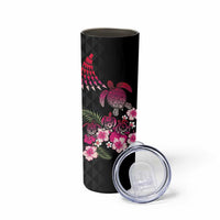 Hawaiian Hibiscus Turtle and Tropical Flower Skinny Tumbler Sweet Vibe