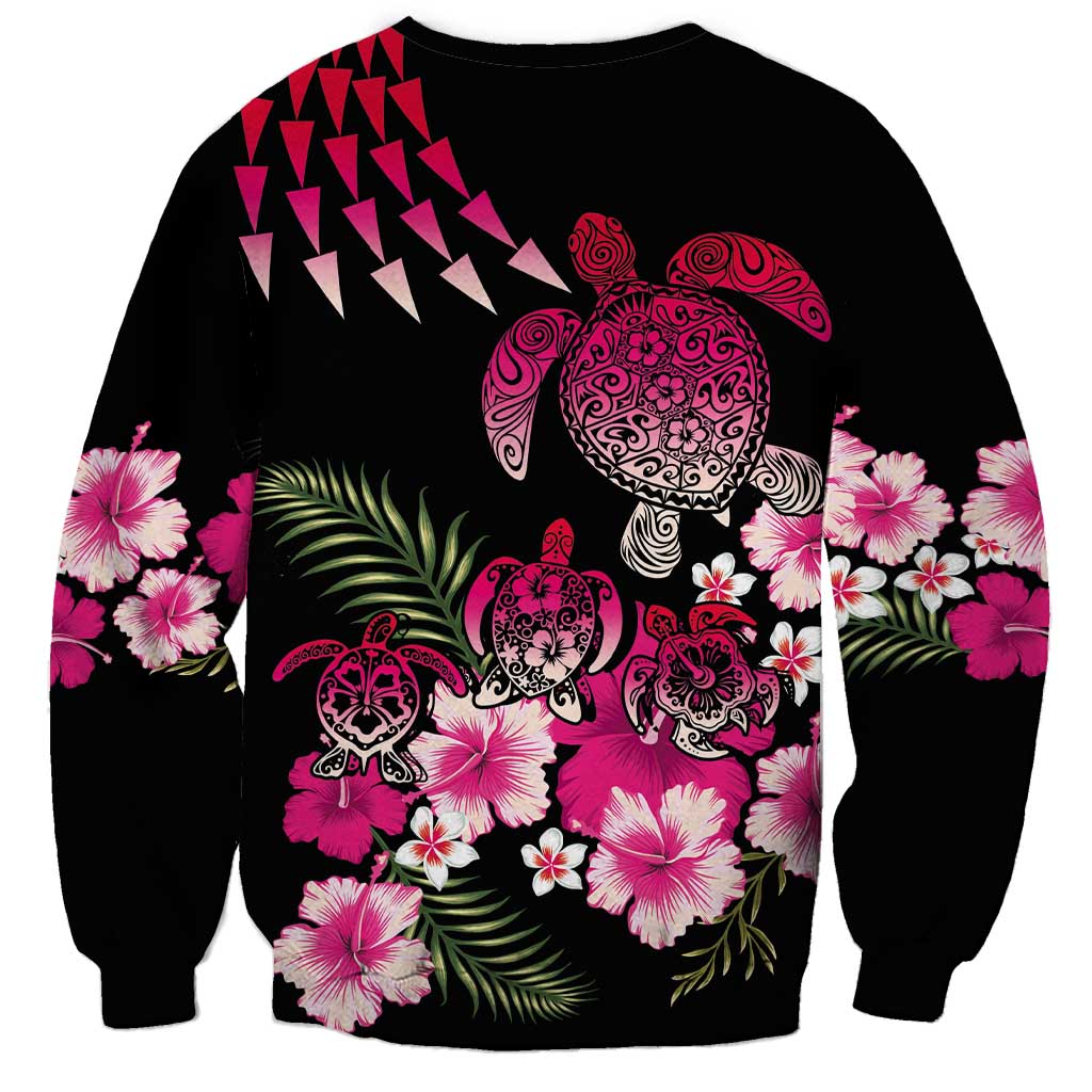 Hawaiian Hibiscus Turtle and Tropical Flower Sweatshirt Sweet Vibe LT03 - Polynesian Pride