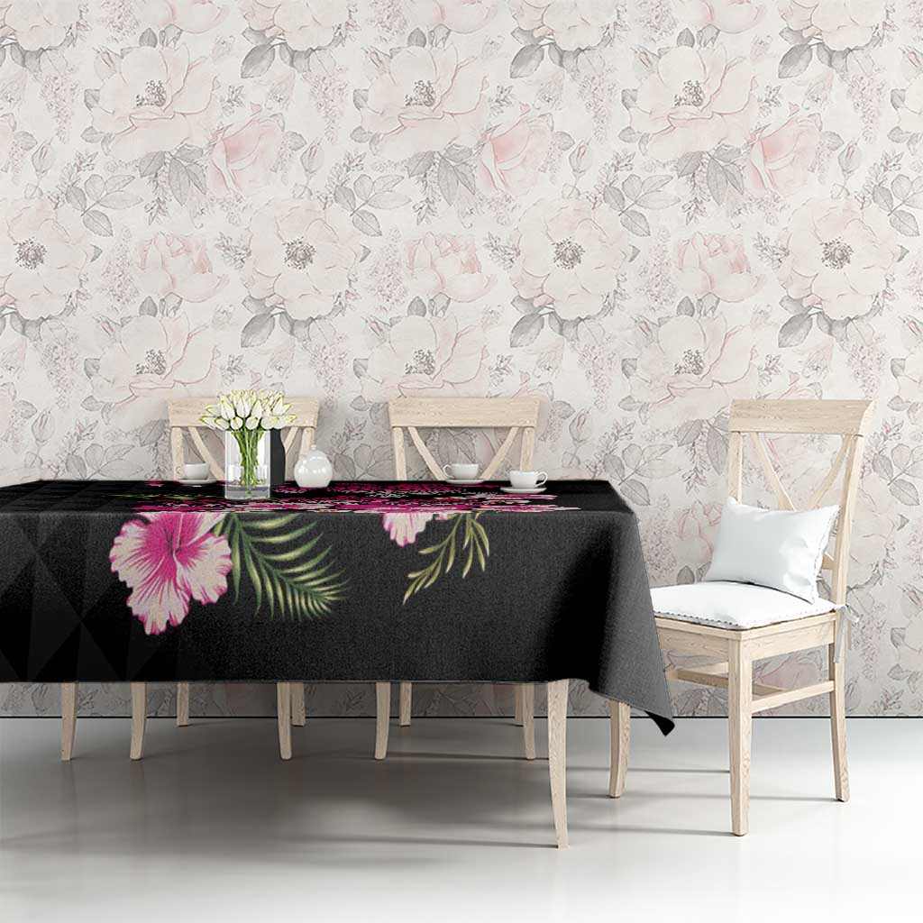 Hawaiian Hibiscus Turtle and Tropical Flower Tablecloth Sweet Vibe LT03 - Polynesian Pride