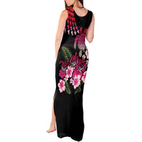 Hawaiian Hibiscus Turtle and Tropical Flower Tank Maxi Dress Sweet Vibe
