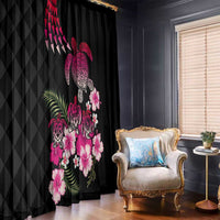 Hawaiian Hibiscus Turtle and Tropical Flower Window Curtain Sweet Vibe LT03 - Polynesian Pride
