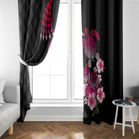 Hawaiian Hibiscus Turtle and Tropical Flower Window Curtain Sweet Vibe LT03 - Polynesian Pride