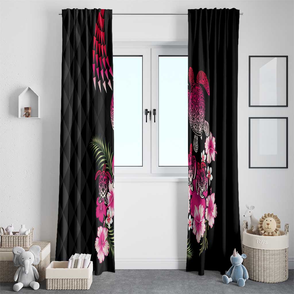 Hawaiian Hibiscus Turtle and Tropical Flower Window Curtain Sweet Vibe LT03 - Polynesian Pride