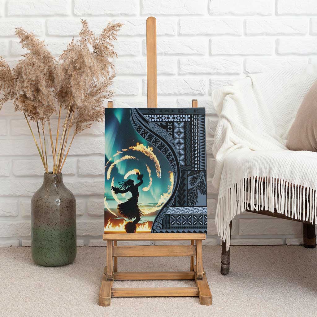 Samoan Siapo Motif and Siva Afi Dance Canvas Wall Art