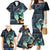 Samoan Siapo Motif and Siva Afi Dance Family Matching Mermaid Dress and Hawaiian Shirt