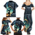 Samoan Siapo Motif and Siva Afi Dance Family Matching Summer Maxi Dress and Hawaiian Shirt