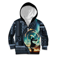 Samoan Siapo Motif and Siva Afi Dance Kid Hoodie