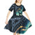 Samoan Siapo Motif and Siva Afi Dance Kid Short Sleeve Dress