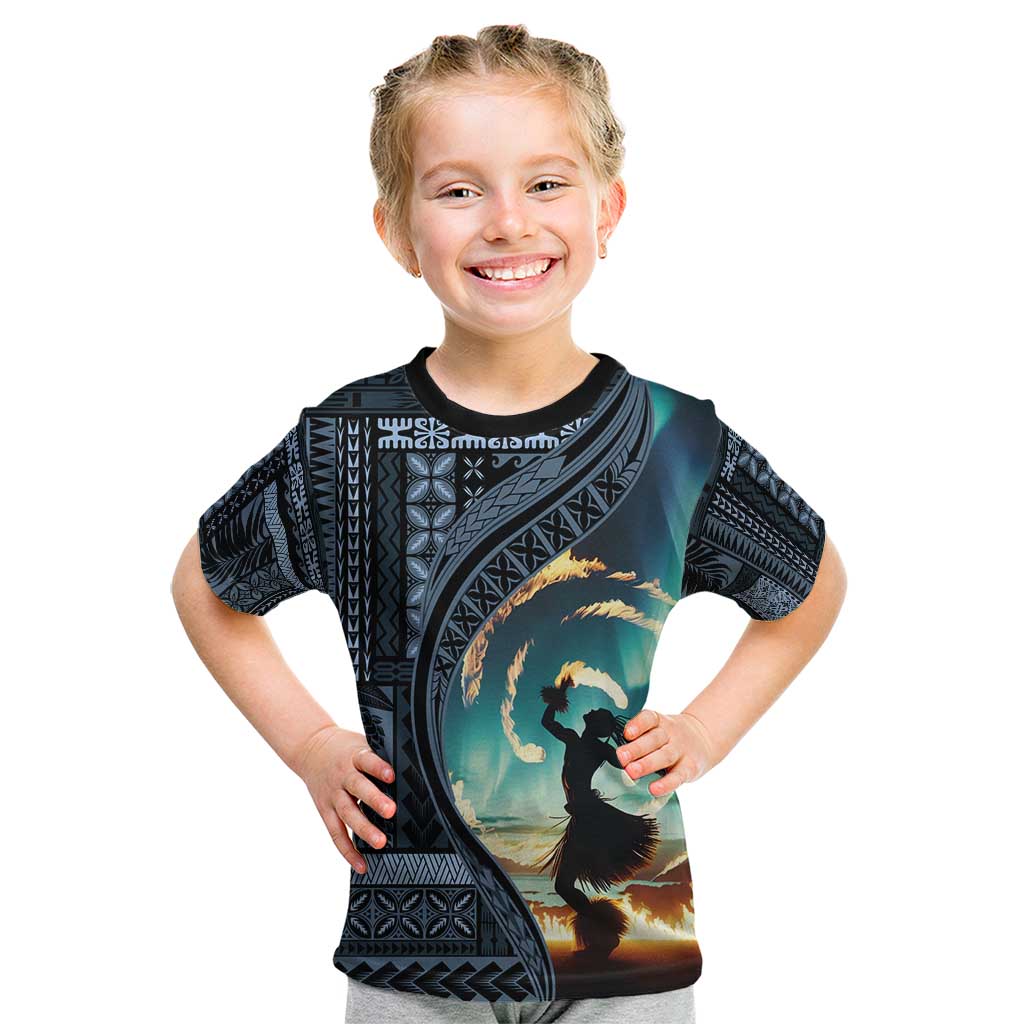 Samoan Siapo Motif and Siva Afi Dance Kid T Shirt