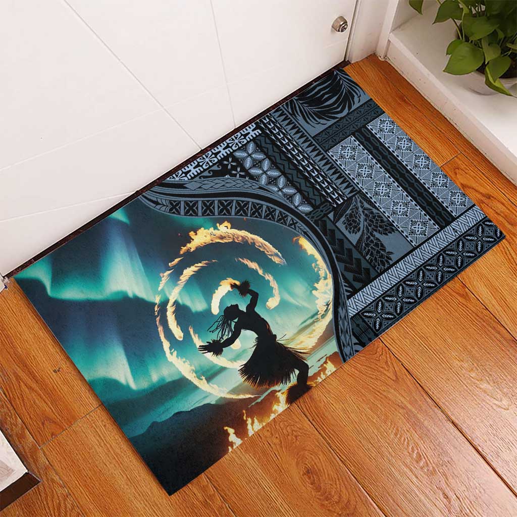 Samoan Siapo Motif and Siva Afi Dance Rubber Doormat