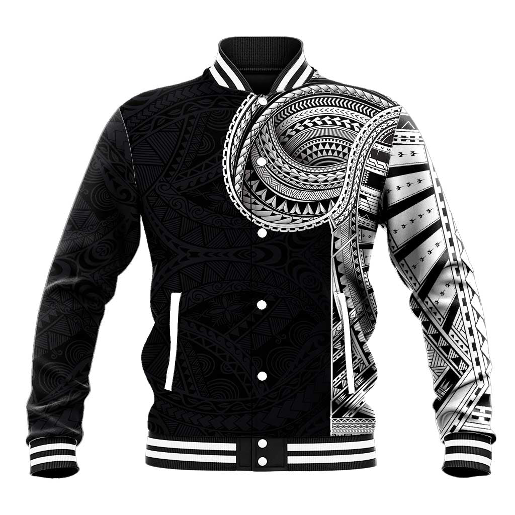 Samoan Art Tattoo Polynesian Pattern Baseball Jacket