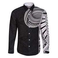 Samoan Art Tattoo Polynesian Pattern Family Matching Tank Maxi Dress and Hawaiian Shirt