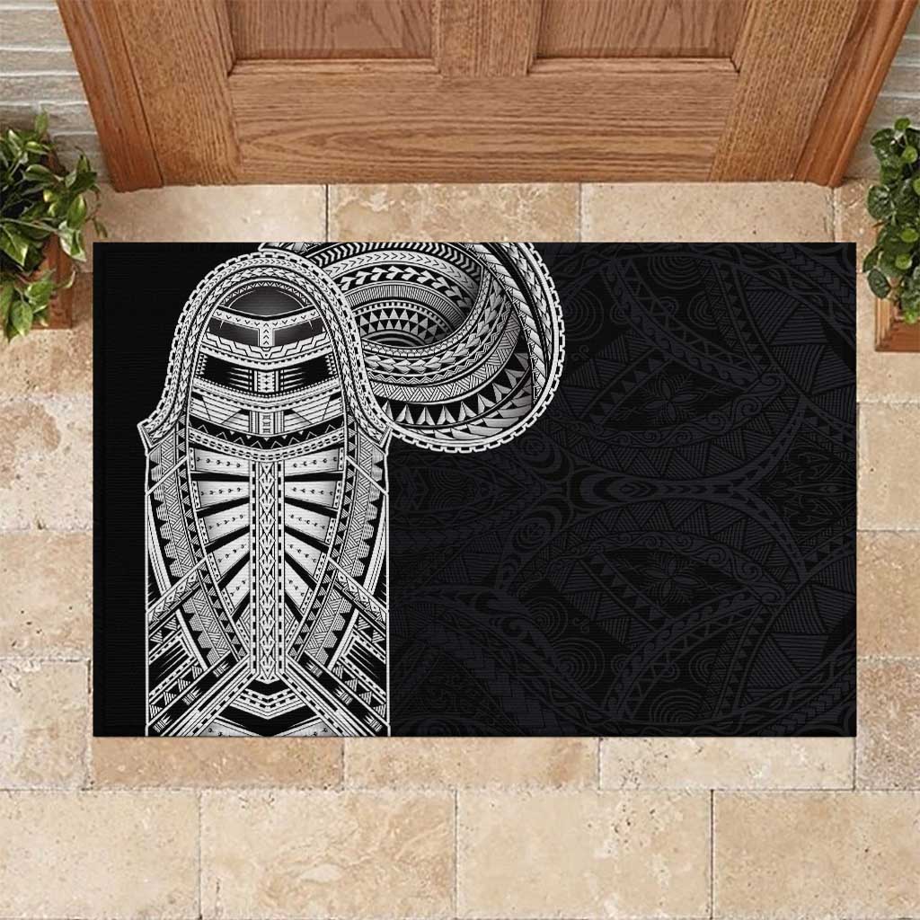 Samoan Art Tattoo Polynesian Pattern Rubber Doormat