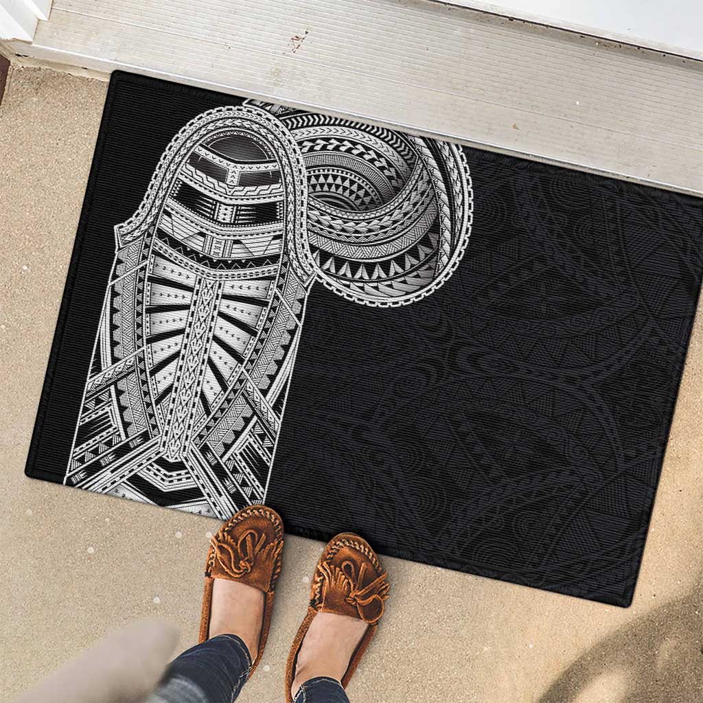 Samoan Art Tattoo Polynesian Pattern Rubber Doormat