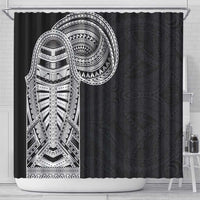 Samoan Art Tattoo Polynesian Pattern Shower Curtain
