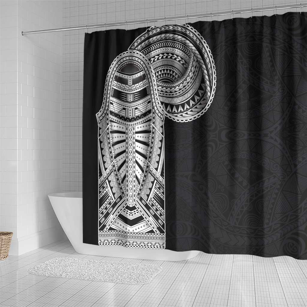 Samoan Art Tattoo Polynesian Pattern Shower Curtain
