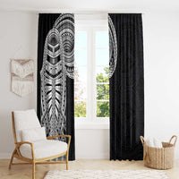 Samoan Art Tattoo Polynesian Pattern Window Curtain