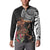 Samoan Warrior Art Tattoo Button Sweatshirt Polynesian Pattern and Teuila