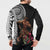 Samoan Warrior Art Tattoo Button Sweatshirt Polynesian Pattern and Teuila