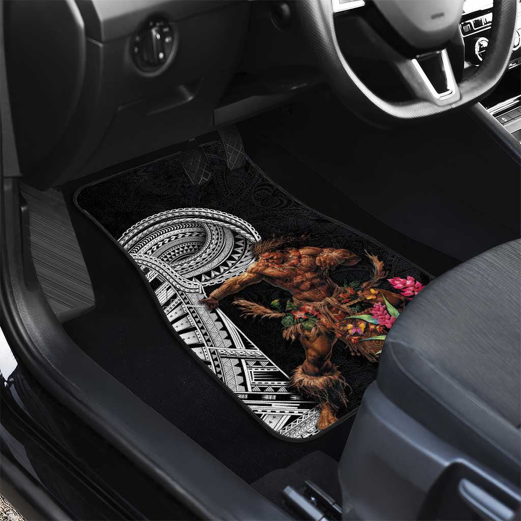 Samoan Warrior Art Tattoo Car Mats Polynesian Pattern and Teuila