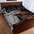 Samoan Warrior Art Tattoo Quilt Bed Set Polynesian Pattern and Teuila