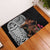 Samoan Warrior Art Tattoo Rubber Doormat Polynesian Pattern and Teuila