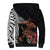 Samoan Warrior Art Tattoo Sherpa Hoodie Polynesian Pattern and Teuila