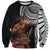 Samoan Warrior Art Tattoo Sweatshirt Polynesian Pattern and Teuila