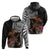 Samoan Warrior Art Tattoo Zip Hoodie Polynesian Pattern and Teuila