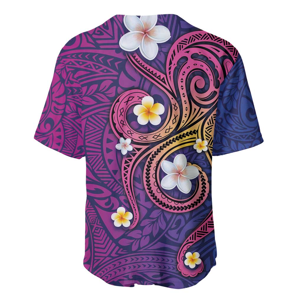 Hawaiian Octopus Tattoo and Frangipani Baseball Jersey