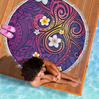 Hawaiian Octopus Tattoo and Frangipani Beach Blanket LT03 - Polynesian Pride