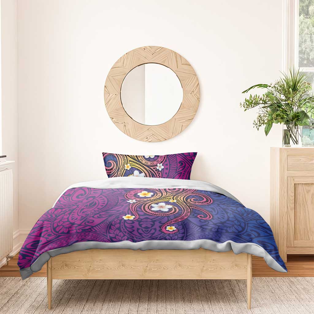 Hawaiian Octopus Tattoo and Frangipani Bedding Set LT03 - Polynesian Pride